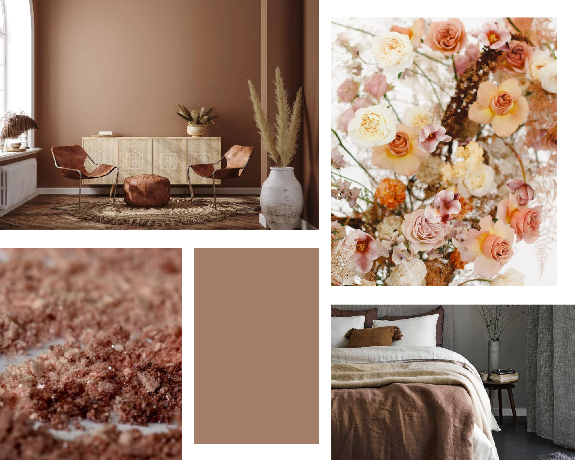 earthy brown color floral trend pantone 